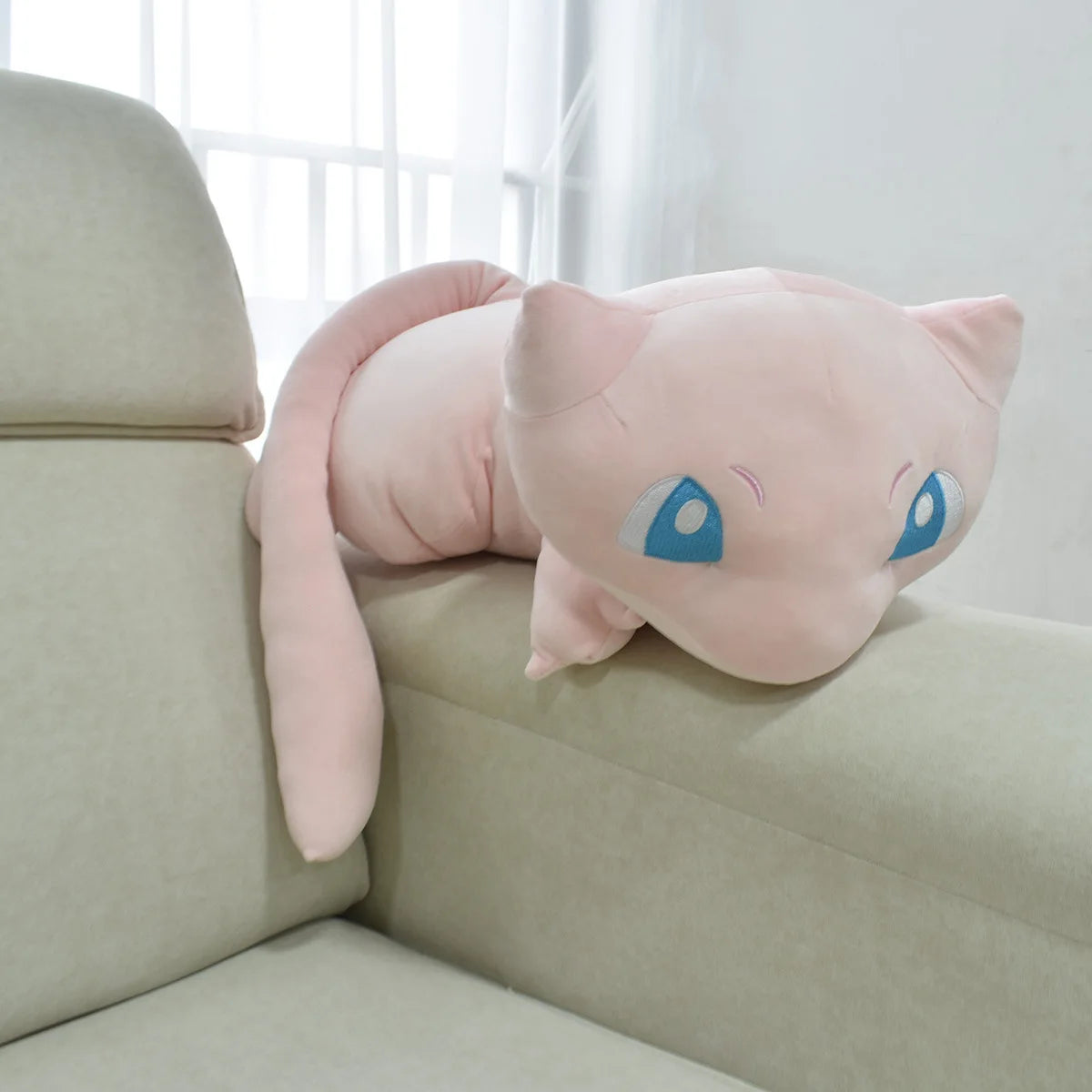 Big Size Very Soft Mew Plush Toy Huggable Stuffed Anime Plushies Pokemon Throw Pillow Back Cushion Sofa Bed Xmas Gifts