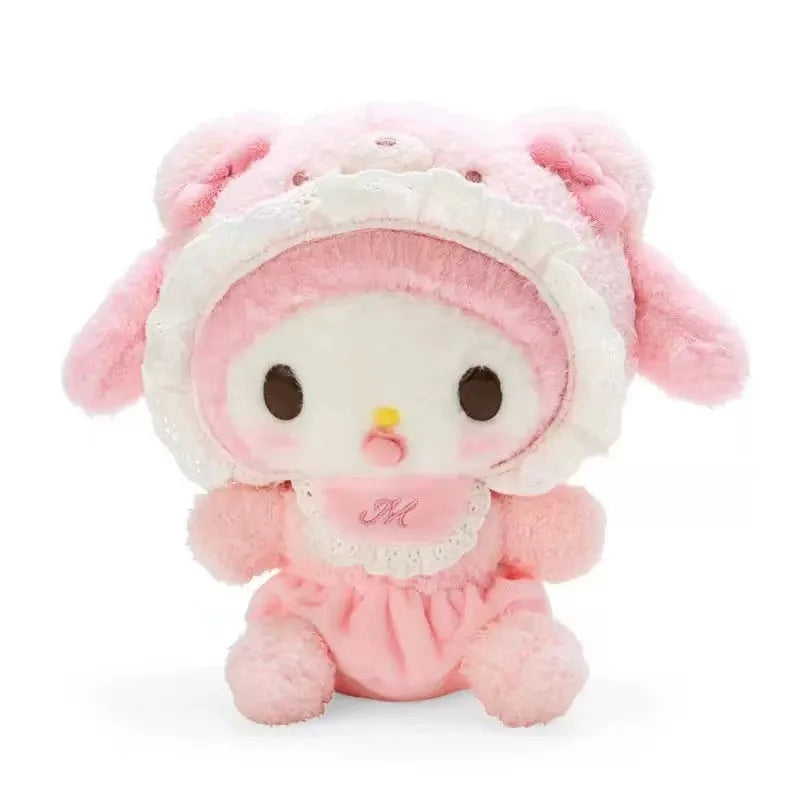 20CM Sanrio Kawali Kuromi Hello Kitty My Melody Cinnamoroll Pillow Plush Toys Plushie Keychain Stuffed Doll Pendant for Kid Gift