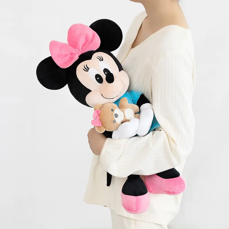 Disney Original High Quality Lovely Minnie Mickey Mouse Stitch Plush Toy Limited Collect Plushies Cuddly Appease Doll Xmas Gifts