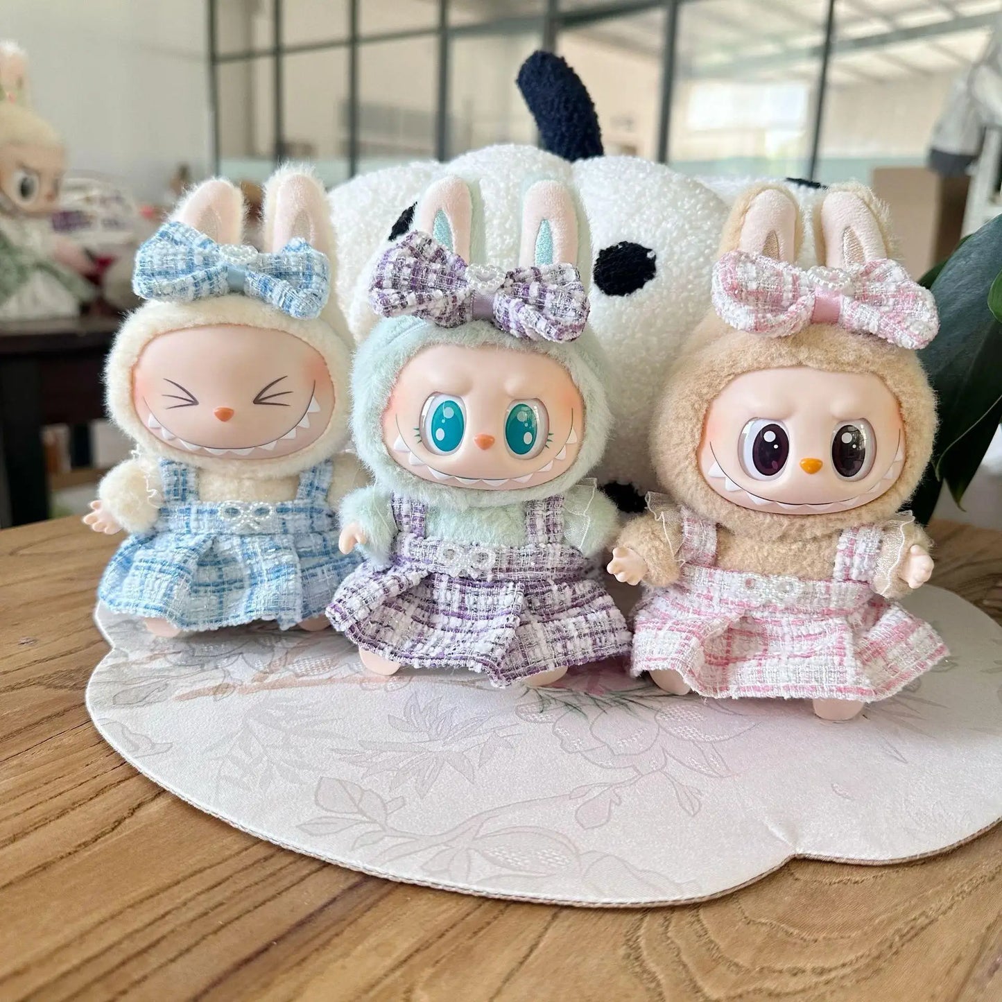 For labubu sitting party Hoodies Dolls Accessories Cute Decoration Little Cloths for labubu outfit