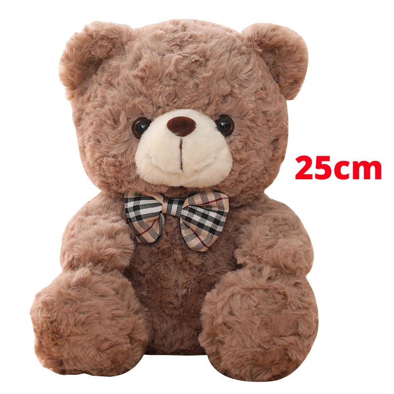 High Quality Cute Plush Bear Plush Pillow Lovely Bow-Knot Bears Plush Toys Stuffed Soft Animal Dolls Xmas Valentine's Gift