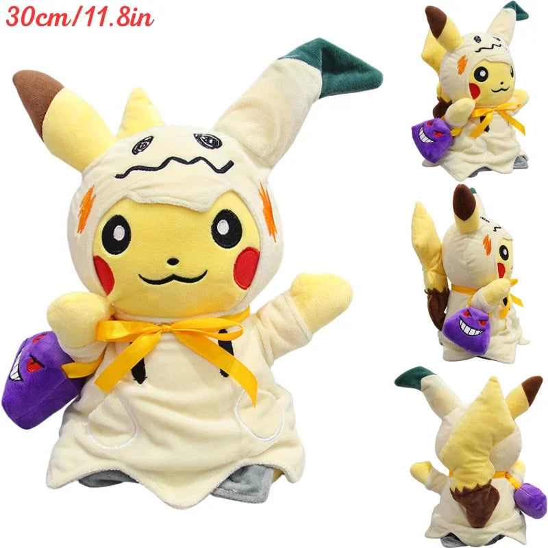 Pokemon Pikachu Cosplay Plush Toys Charizard Snorlax Garchomp Tyranitar Hydreigon Anime Eevee Lapras Morpeko Peluche Doll Gifts