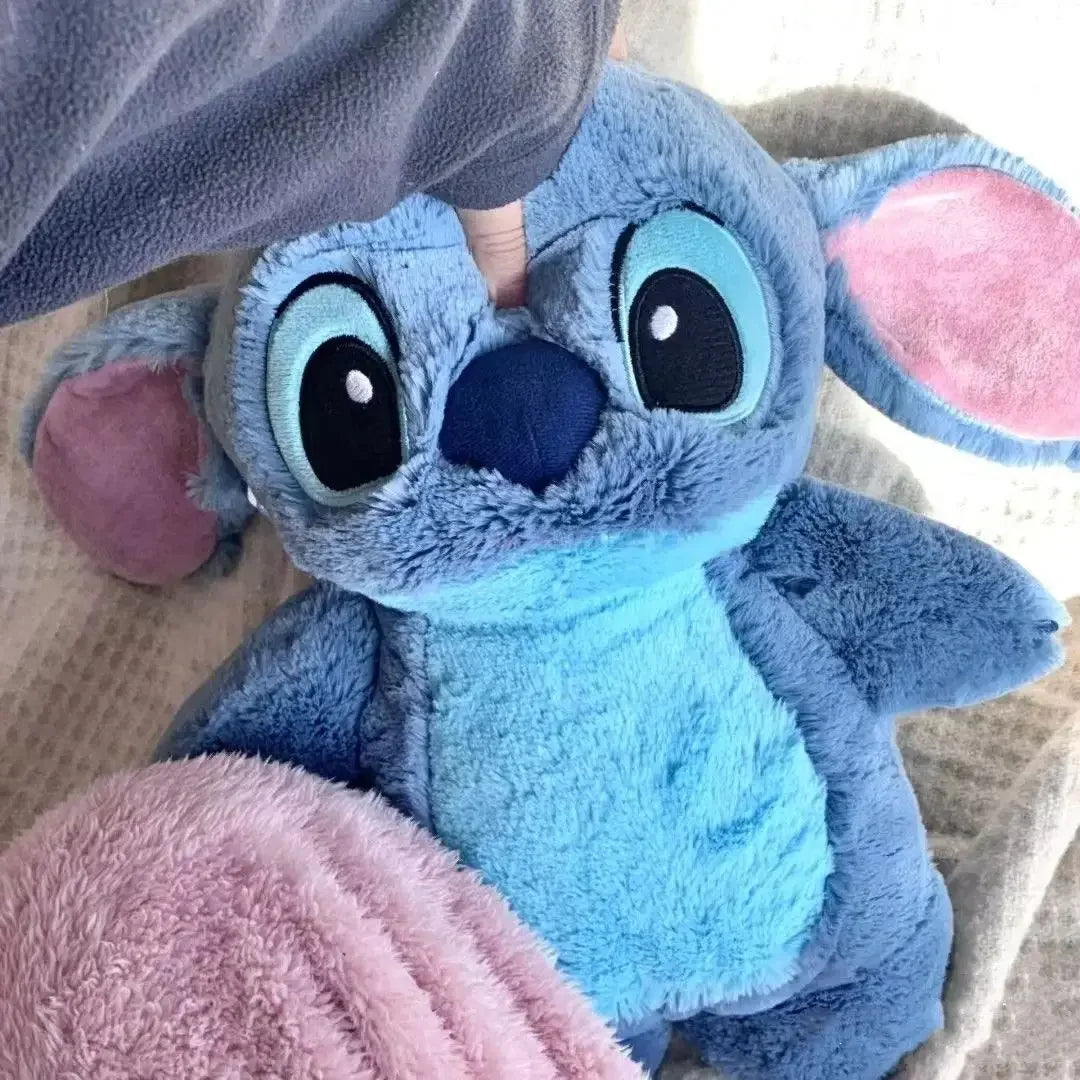 Kawaii Disney Stitch Angel Lotso Plush Hand Warm Bottle Hot Water Bottles  Winter Portable Warm Hand Bag Anime Toys Xmas Gifts