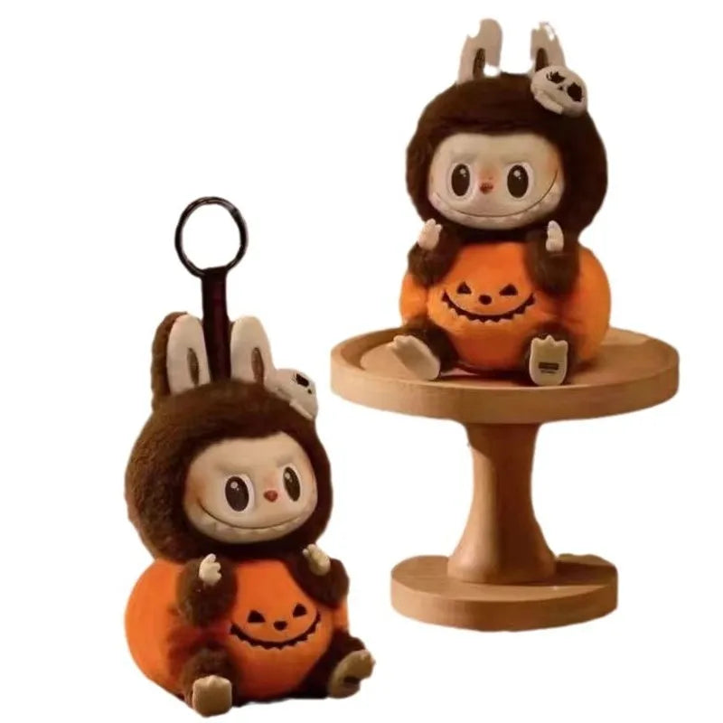 Labubu Bubble Mart Halloween Vinyl Doll Pumpkin Doll Carnival Doll Pendant Birthday Gift Anime Accessories Imitation Version