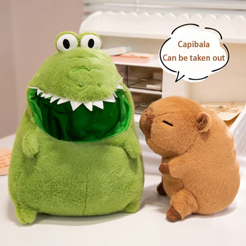 New Crocodile Capibala Plush Toy Simulation Capybara Anime Fluffty Toy Cute Animals Stuffed Pillow Doll Kids Birthday Gifts Toy