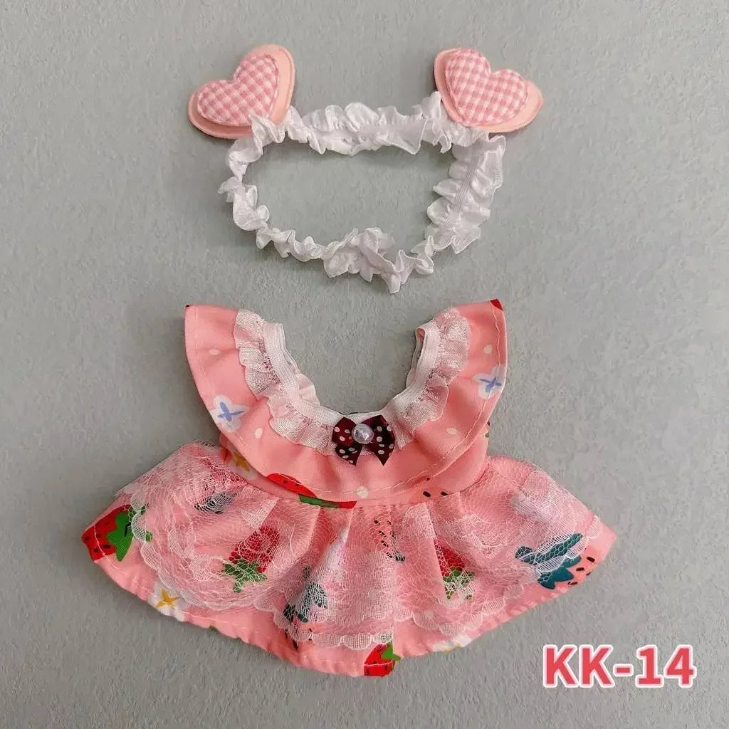 20cm cotton doll cute and sweet Lolita dress 20cm doll changing clothes small skirt for Baby three v3 no doll