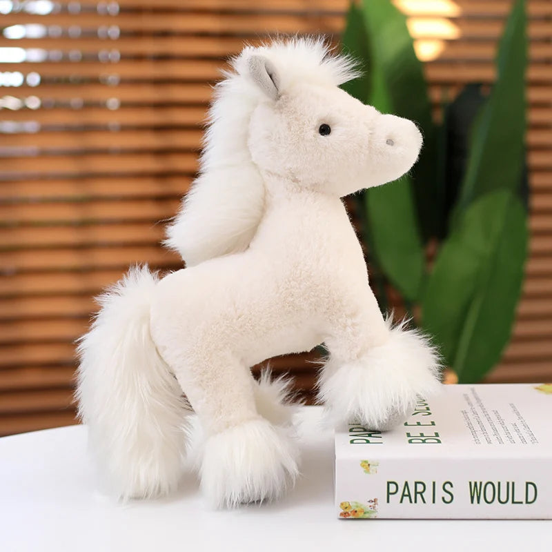 Realistic Horse Plush Toys Stuffed Animal High Quality Super Real Life Pony Plush Dolls Classic Birthday Gift For Children