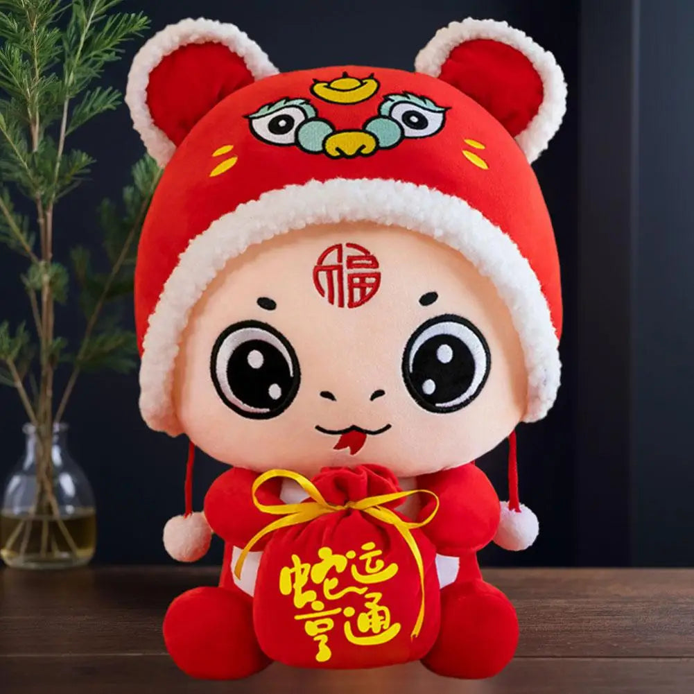 20/25/30/40/50cm Snake Year Mascot Doll Decoration 2025 Snake Chinese Ornament New Year Gift Plush Toy Festival DIY Accessories