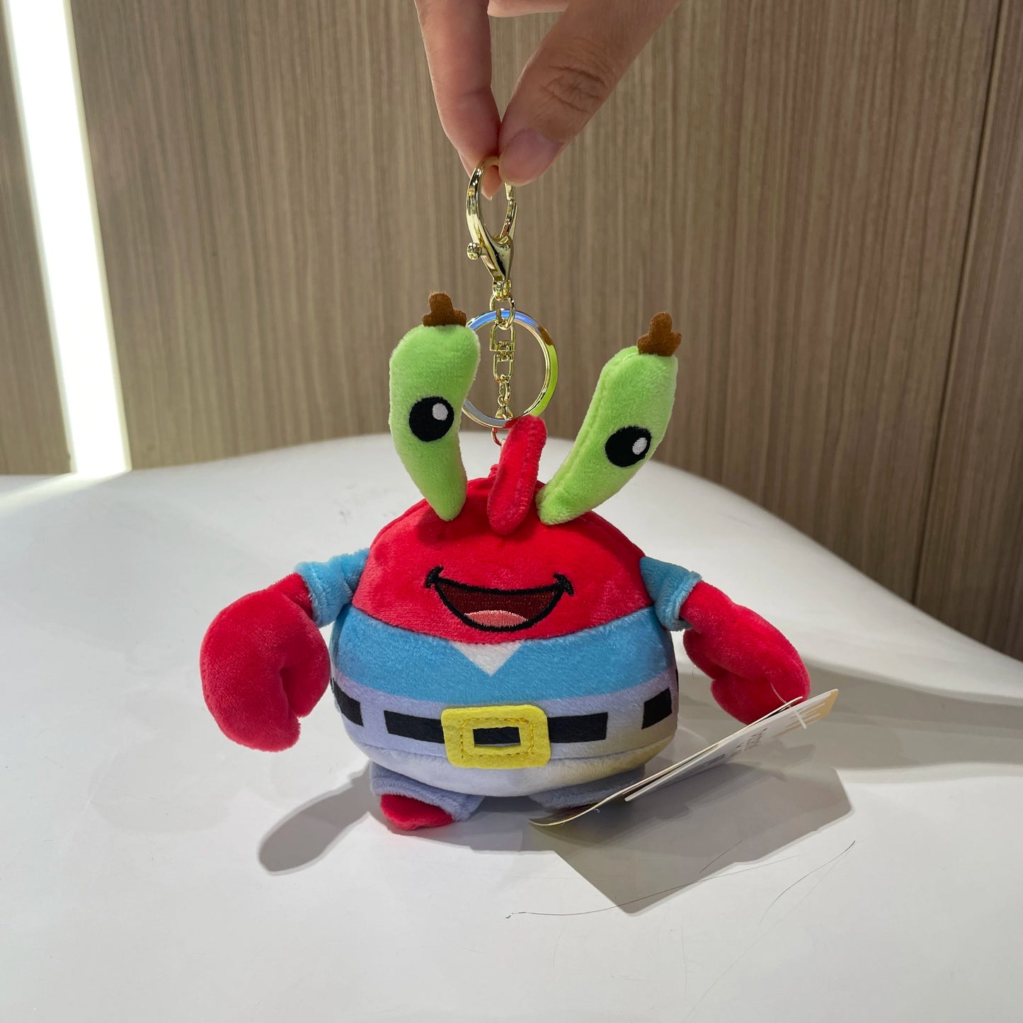 Genuine Spongebob Squarepants Patrick Star Squidward Eugene H. Krabs Gary Stuffed Plush Toy Pendant Keychain Kids Birthday Gift