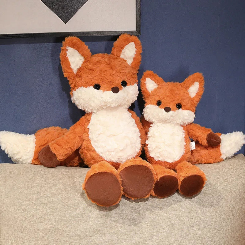 35/50cm Plush Pillow Stuffed Soft Fluffy Fox Huggable Doll Sofa Cushion Toys For Children Kawaii Room Decoration