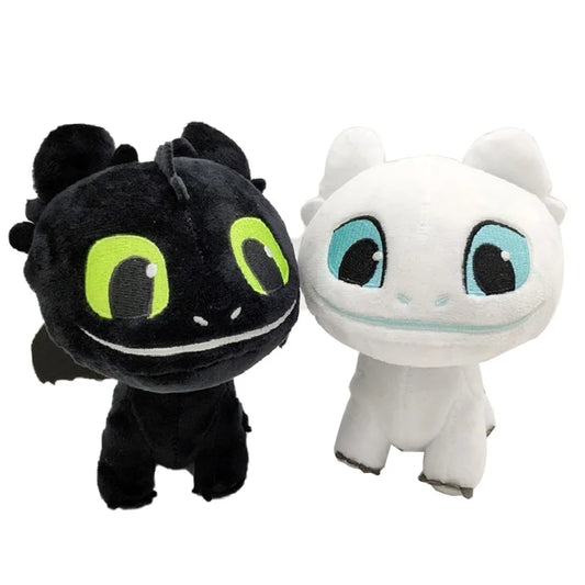 22cm Dragon Stuffed Dolls  Light Fury Toothless Night Plush Toy Soft White Dragon for Kid Dropshipping