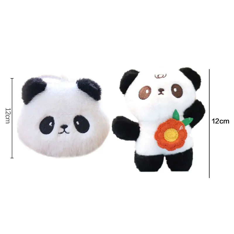 Cartoon Rabbit Panda Bear Plush Toys Pendant Cute Stuffed Animal Doll Keychain Bag Pendant Backpack Hanging Decoration Kid Gifts