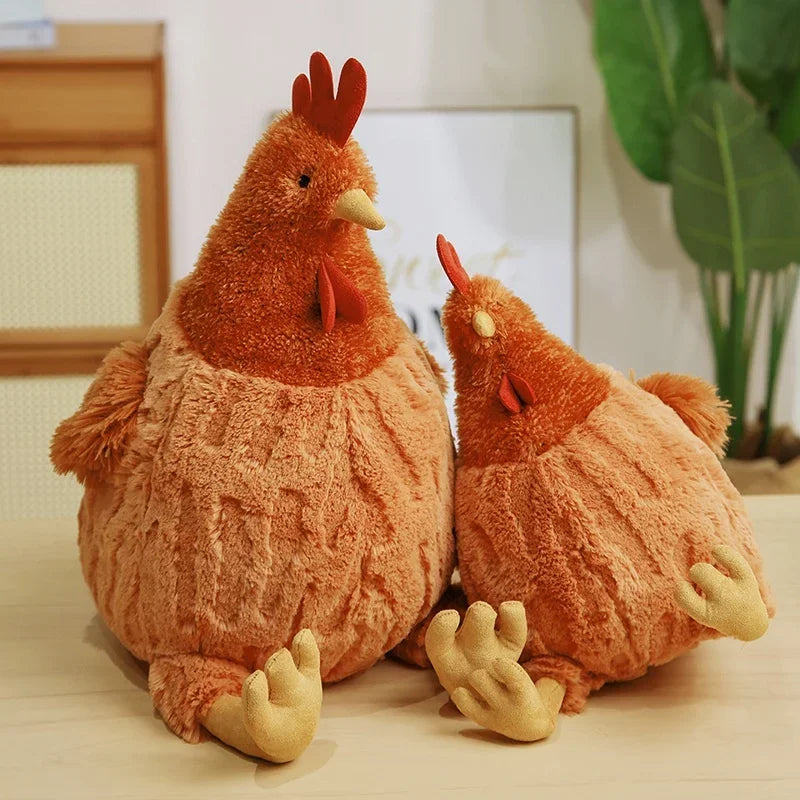 Cartoon Plush Chicken Pillow Stuffed Soft Furry Simulation Chick Animal Kawaii Room Decor Collection Funny Toy Gift for Children