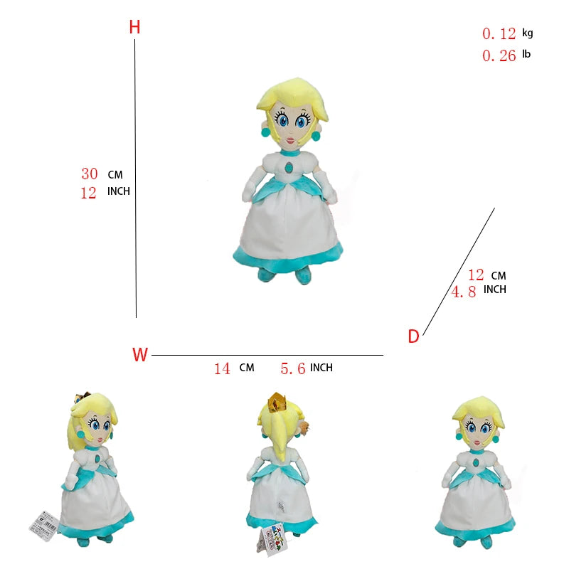 2024 New Princess Peach Daisy Toadette Rosalina Pauline Baby Princess Toys Mario Plush Stuffed Doll Birthday Christmas Gifts