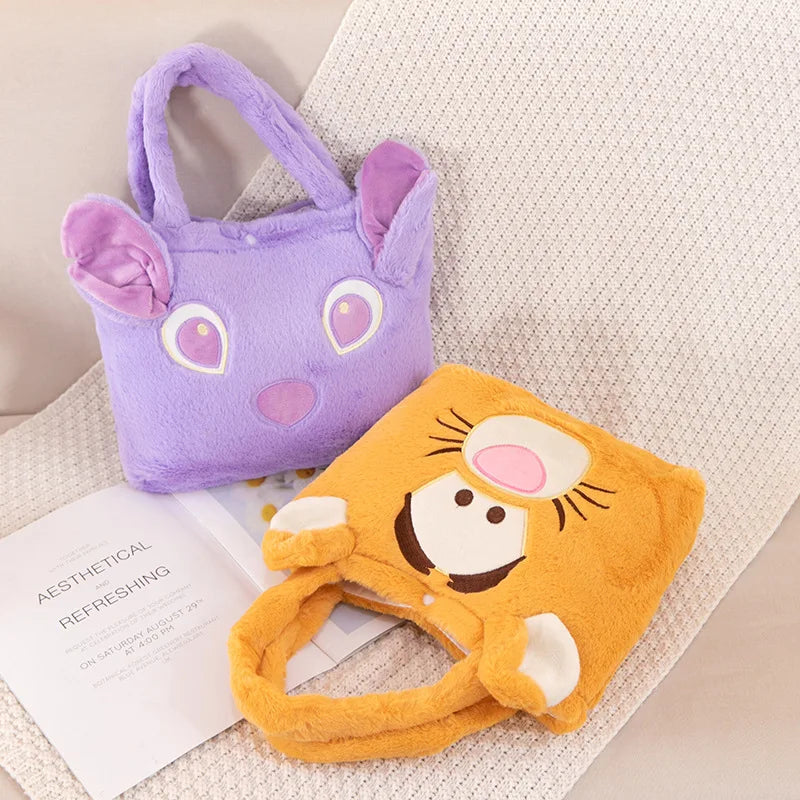 26cm Plush Cute Cartoon Doll Handbag Tiggo Stitch Medium-sized Purple Stitch Handbag Children's Birthday Gift Bag