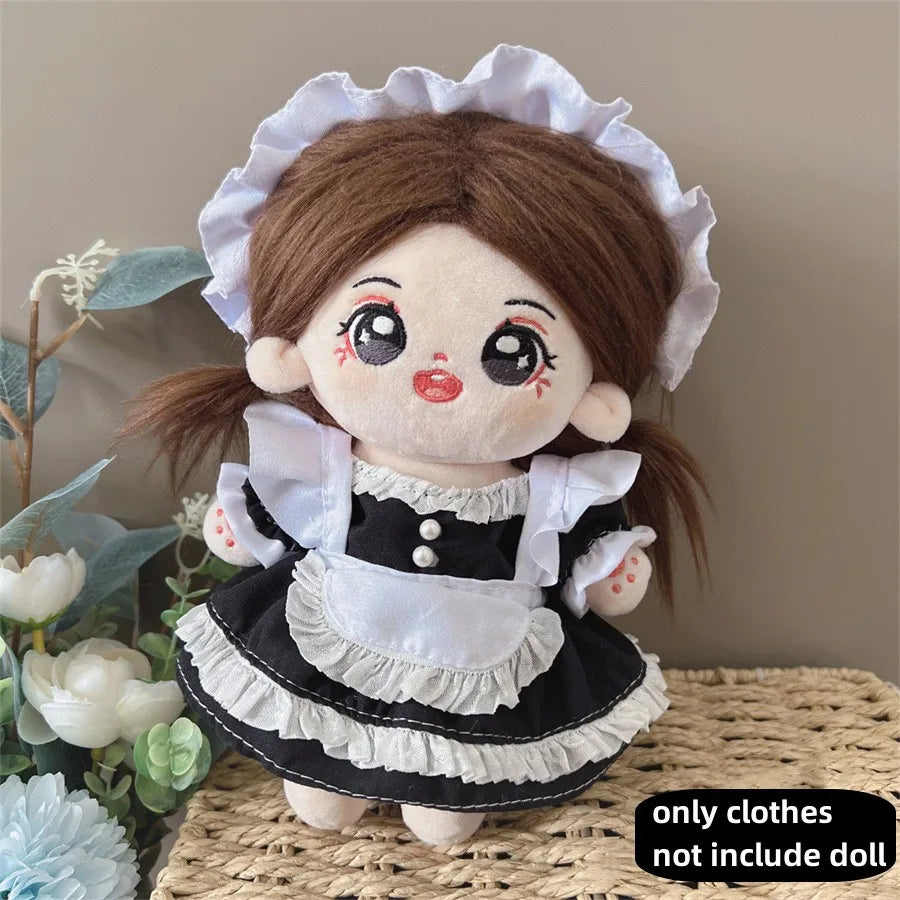 Pretty Dress Clothes for 20cm Cotton Plush Toys Dress Up Clothing Princess Skirt Cute Casual Suit Socks Set Girls Brithday Gift