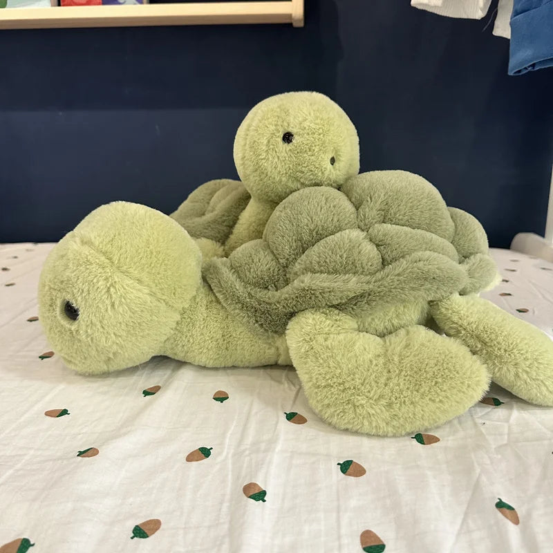 Kawaii Green Tortoise Plush Toys Cute Soft Sea Turtle Stuffed Animal Pillow Baby Appease Doll Birthday Gifts for Kids Girls