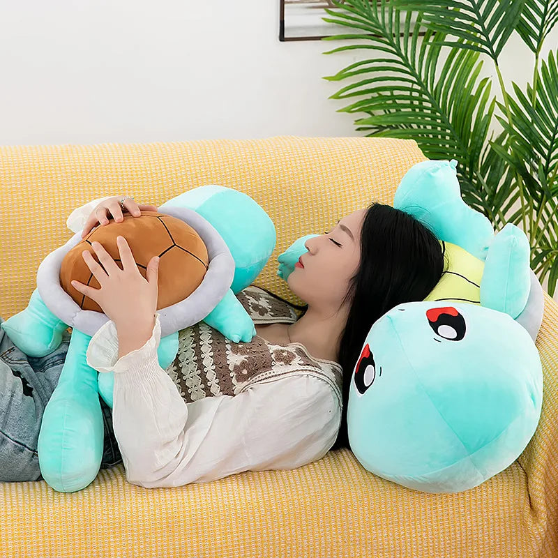 Pokemon Squirtle Big Size Plush Doll Kawaii Pikachu Squirtle Stuffed Toy Cute Tortoise Pillow Sofa Cushion kids Christmas Gift