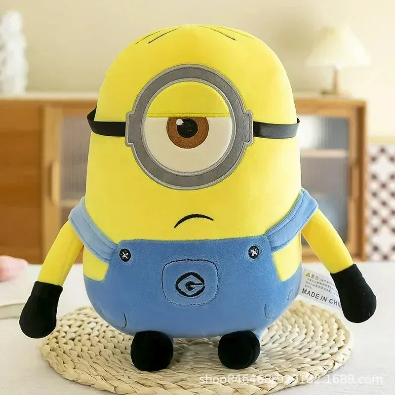 2024 Hot Cute Minions Movie Characters Yellow Plush Toys Bob Stuart In Jeans Soft Toys Dolls & Hobbies Christmas Birthday Gifts