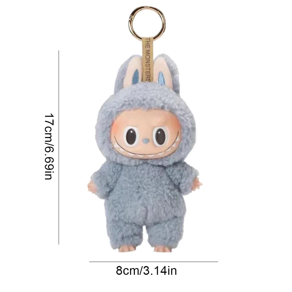 Mini Cute Labubu The Monsters Dolls Cardiac Macarone Kawai Guess Bag Figure Model Bag Keychain Decor 1:1 Replica For Xmas Gift