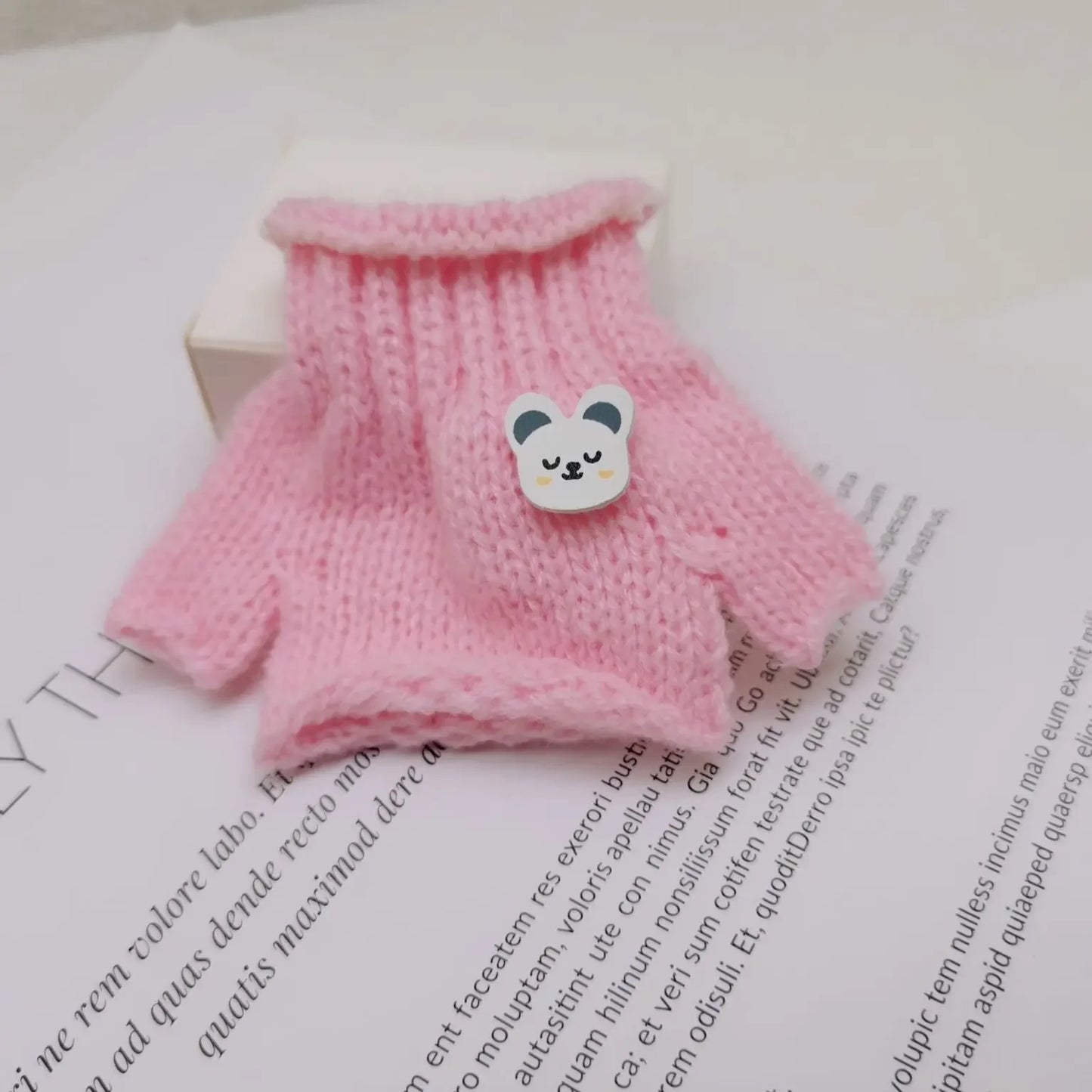 Mini Doll'S Clothes Outfit Accessories For Labubu and 10cm cotton doll sweater scarf hat set Clothing Christmas Gift