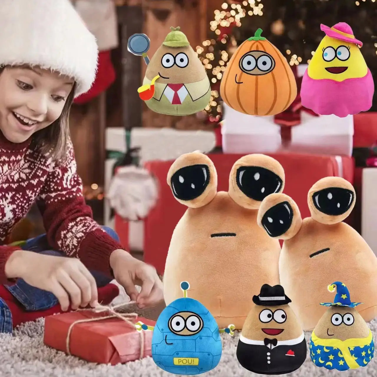 7 Style Pou My Pet Alien Plush Toy Kawaii Alien Pet Doll Cute Pou Stuffed Toys Soft Pillow Plush Animal Gift Toys For Kids Girls