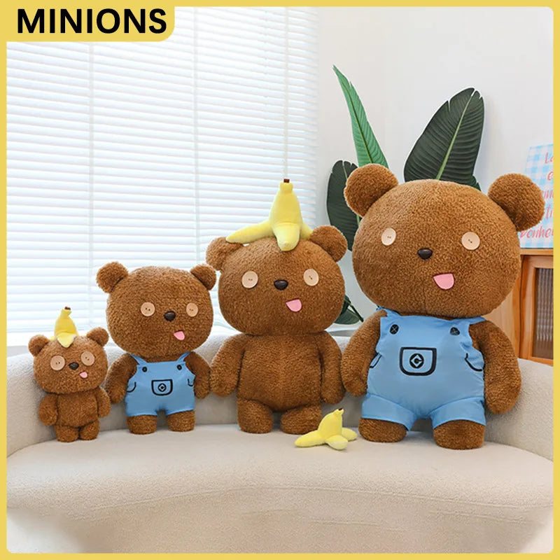 35CM Anime Disney Minions Tim Bear Plush Doll Toys Minion Teddy - Bobs Teddy Bear Stuffed Dolls Pillow Children's Birthday Gifts