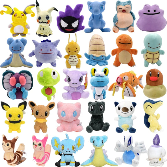 Pokemon Mimikyu Gastly Butterfree Ditto Raichu Soft Plush Toys Anime Lapras Froakie Mew Magikarp Shinx Peluche Dolls Gifts Kids