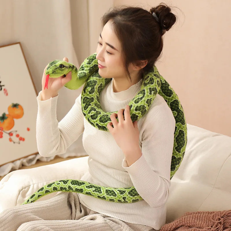 Simulation Snake Big Python Fake Snake Small Snake Fabric Doll Plush Toy Tricky Kool Doll Children Creative Gift