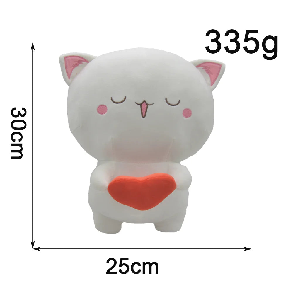 TreasuringU Lovely Cat Plush Dolls Kawaii Cartoon Cat with Love Heart Stuffed Toys Pillows Children Christmas Birthday Gifts