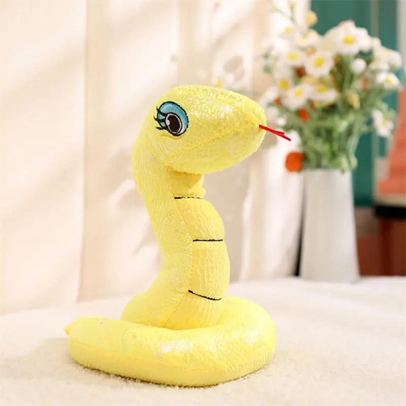 Year of the Snake 2025 Plush Chinese New Year Plush Sequins Snake Toy Chinese Simulation Snake Plush Toy Spring Festival