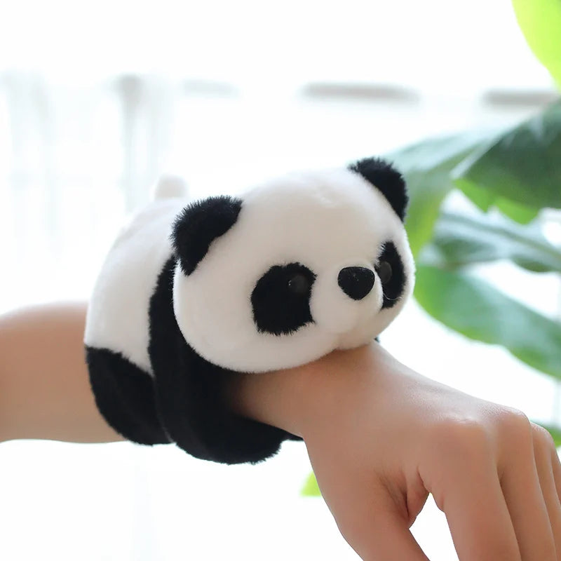 1pc Kawaii Animal Slap Snap Wrap Wristband Bracelet Panda Plush Hand Ring Wristband For Kids Toys Birthday Elegant Present