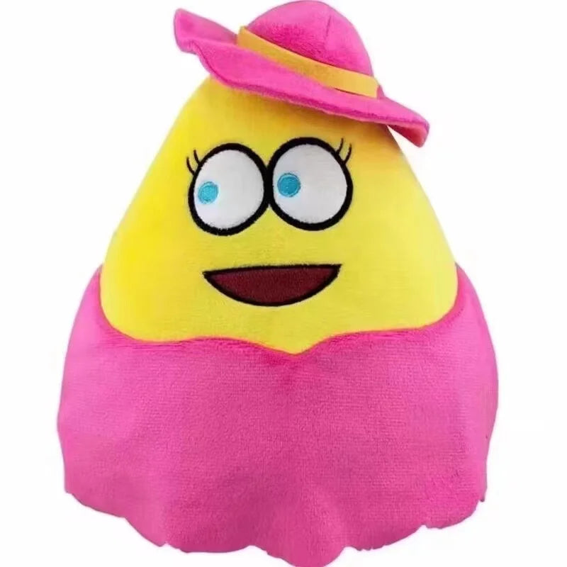 Pou Plush Cartoon Alien Toy, Kawaii Stuffed Animal Boneca, Figura do Jogo Quente, Presentes para Fãs, 22cm