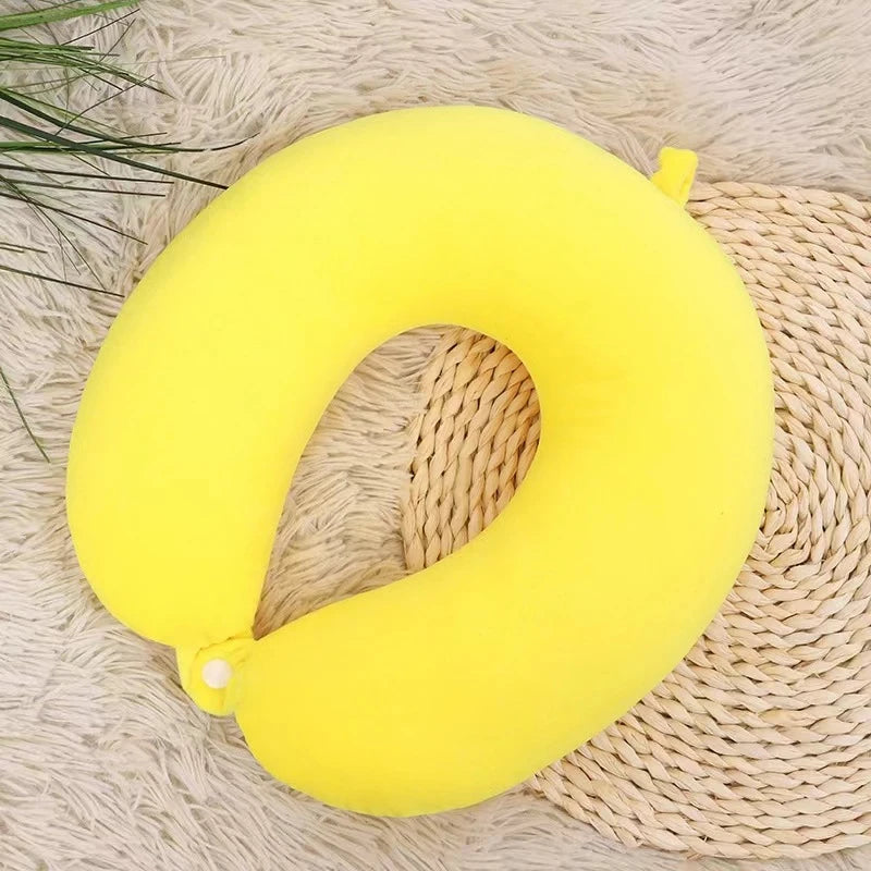 Simple fashion plush U-shaped pillow driving travel neck pillow nap pillow comfortable relief fatigue