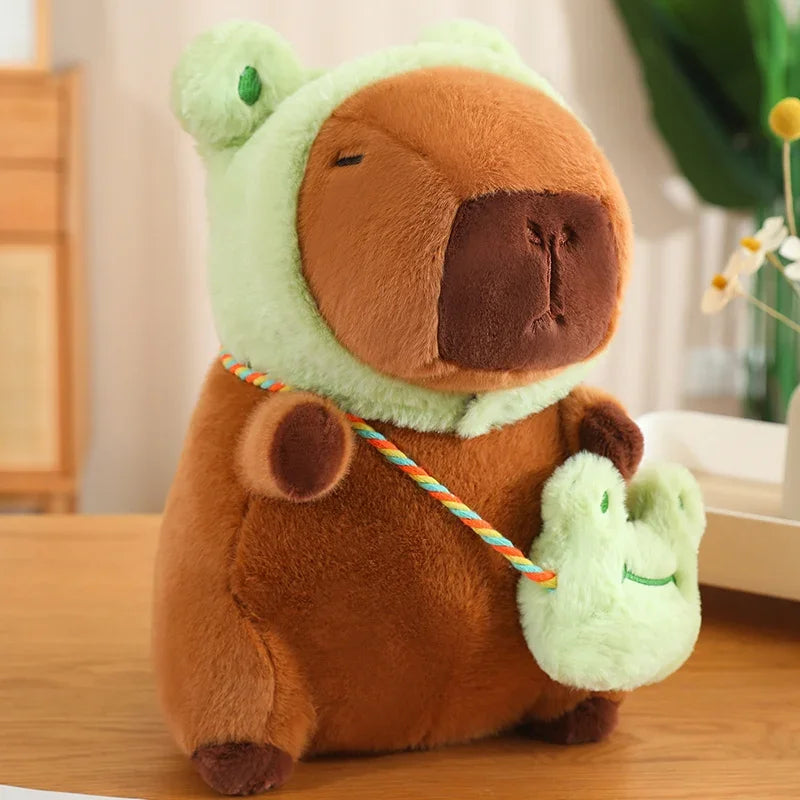 Hot Sale Cartoon Capybara Plush Toy Simulation Capibara Cosplay Rabbit Dinosaur Dog Frog Decor Bubble Stuffed Animals