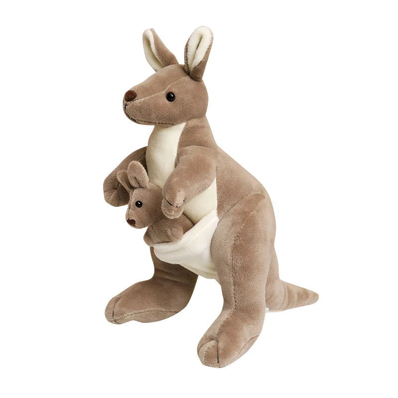 27/35/60CM Liifelike Kangaroo Plush Toy Kids Toy Australian Animal Kangaroo with Baby Plush Toys Funny Gift For Children