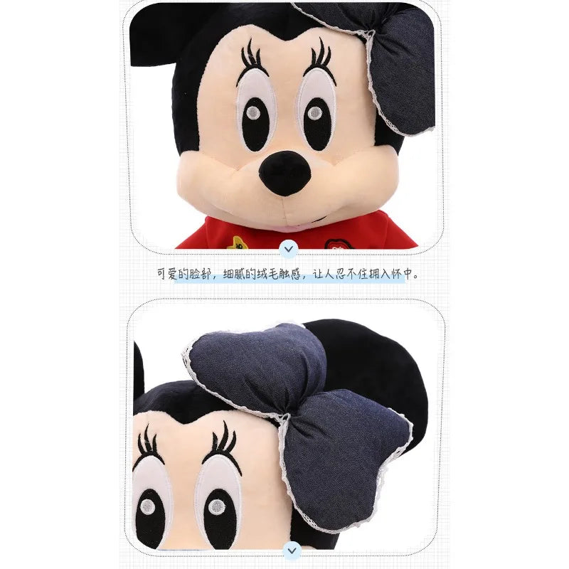 60CM Disney Mickey Mouse Plush Toys Kawaii Anime Mickey Minnie Stuffed Plush Decoration Dolls for Kids Birthday Gift