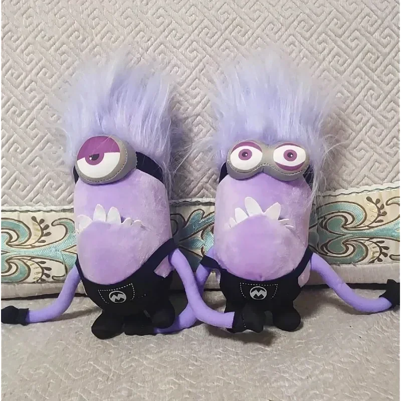 Kawaii Evil Minions Plush Toy Despicable Me Movie Peripheral Little Yellow Man Plush Doll Fun Anime Purple Minions Stuffed Doll