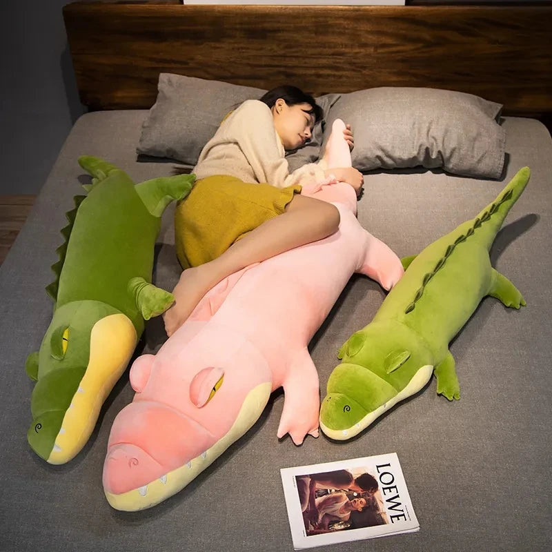 Cuddly Soft Crocodile Plush Stuffed Animal Toy Doll Pillow Home Sofa Floor Decor Cushion Cute Child Enlightenment Companion Gift