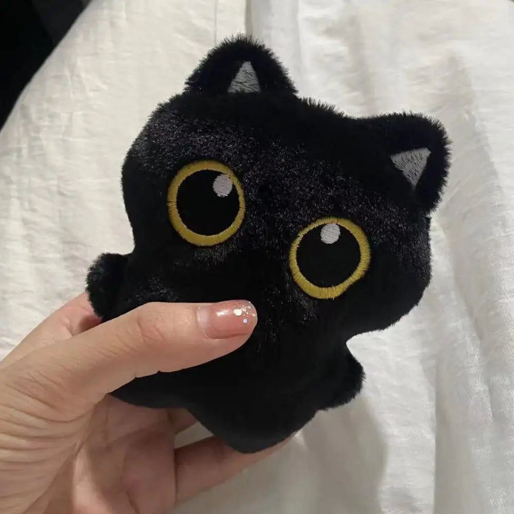 Cute Black Cat Plush Toy Doll Small Pendant Cuddly Ins Black Cat Plush Toy Backpack Bag Decor Doll For Boy Girl Birthday Gifts