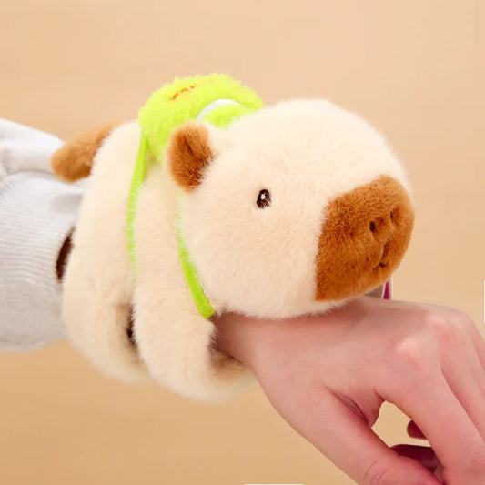 Wagging Tail Cute Capybara Toy Plush Doll Capybara Plush Papa Circle Cartoon Animal Plushie Women Gift Interactive Toy