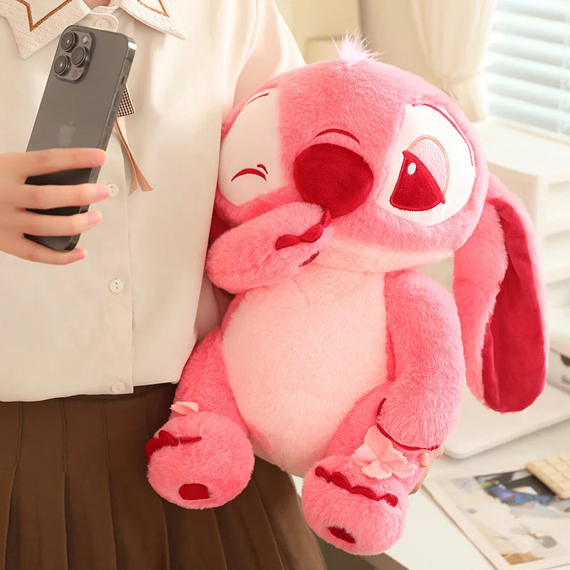 30/45/70cm Big Size Disney Sakura Series Stitch Plush Toy Stitch Stuffed Anime Pink Stitch Plushies Kawaii Wink Pink Stitch Doll