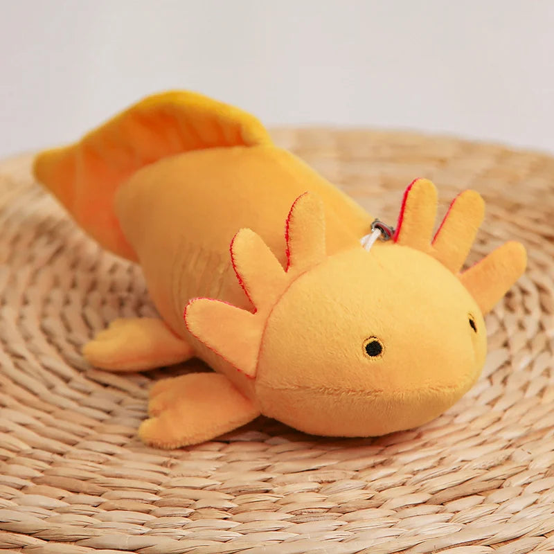 23CM Cartoon Salamander Plush Pendant Doll Kawaii Ambystoma mexicanum Axolotl Animal Stuffed Soft Toys Bag Keychain Decor