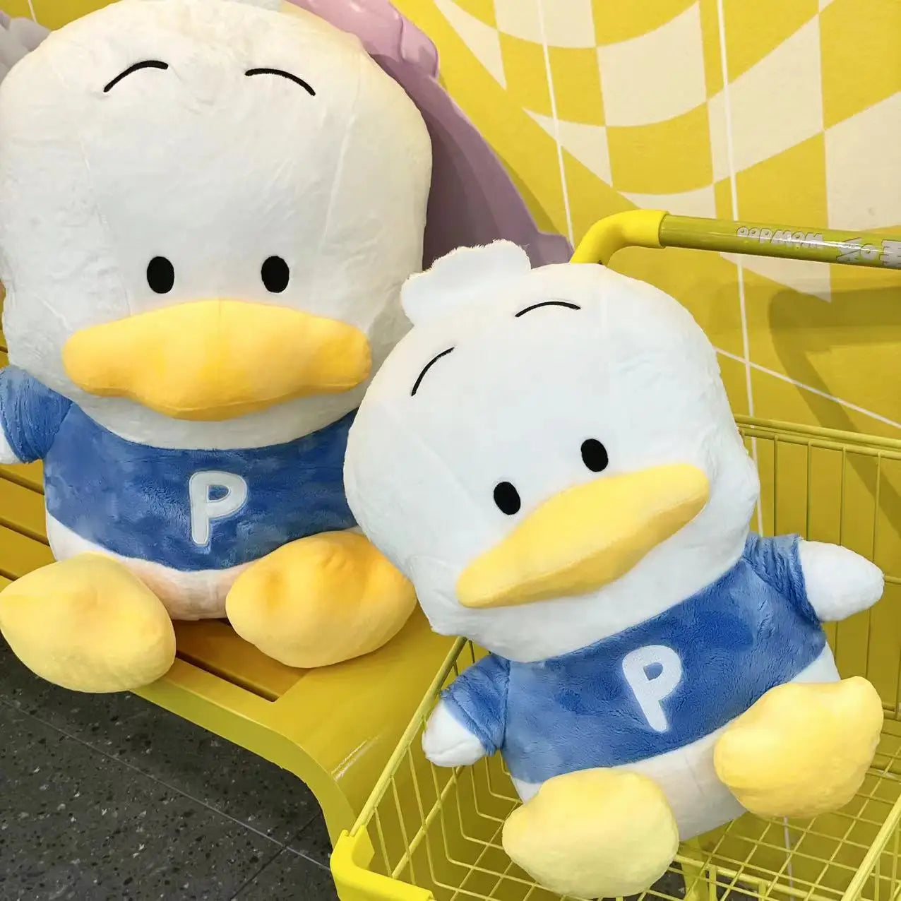 Saniro Cute Pekkle Duck Plush Toy Duck Plushies Kawaii Doll Pillow Blanket Soft Cuddly Stuffed Cartoon Xmas Gifts Girl