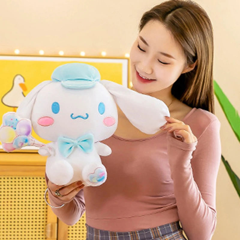 Sanrio Plush Stuffed Toy Kawaii Blue Balloon Cinnamoroll Plush Animal Friend Gift Children's Birthday Gifts Home Decorati