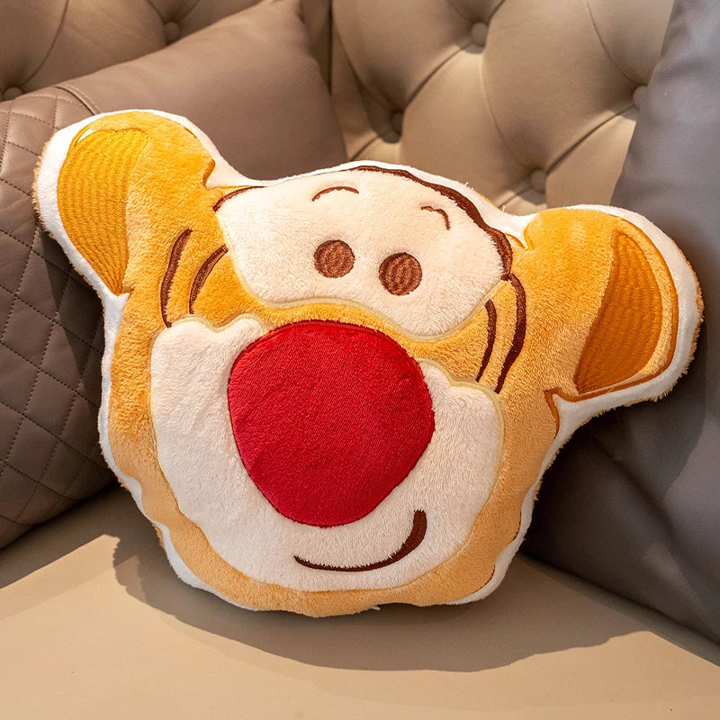 Cute Anime Throw Pillow Stuffed Stitch Pooh Bear Lotso Plush Toy Lovely Back Cushion For Sofa Bed Home Decor Xmas Gifts Girl