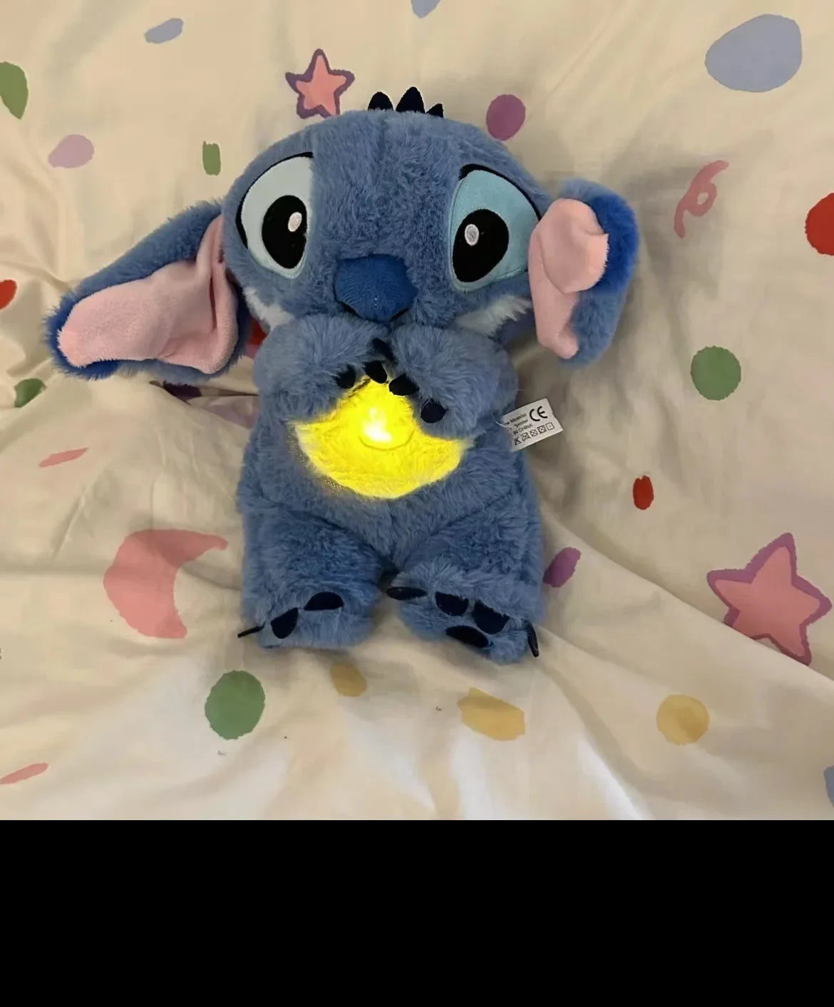 Disney Stitch Lilo&Stitch Plush Doll Breath Child Peluche Soothes Toy Anime Baby Music Light Sleep Toys With Airbag Kid Gifts