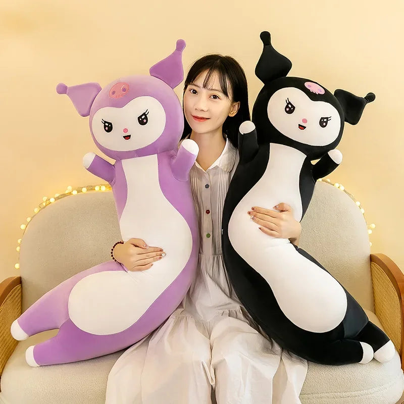 70cm Cute Sanrio Kuromi Plush Toy Kawaii Little Devil Long Sleep Pillow Cartoon Large Size Bed Plush Soft Stuffed Doll Kid Gifts