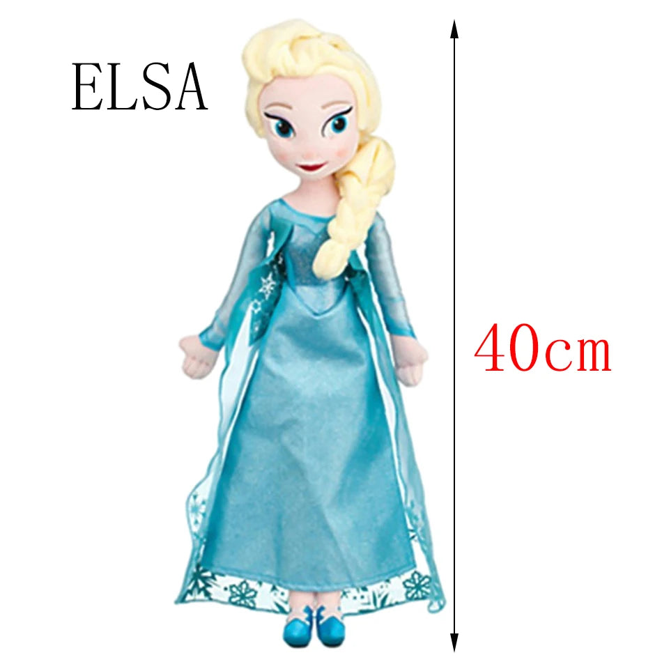 30-50 CM Frozen Anna Elsa Dolls Snow Queen Princess Anna Elsa Doll Toys Stuffed Frozen Plush Kids Toys Birthday Christmas Gift