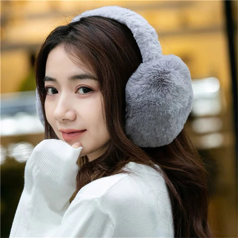 Solid Soft Plush Ear Keep Warmer Winter Earmuffs for Women Men Fashion Outdoor Earflap Protection Ear-Muffs Ear Cover